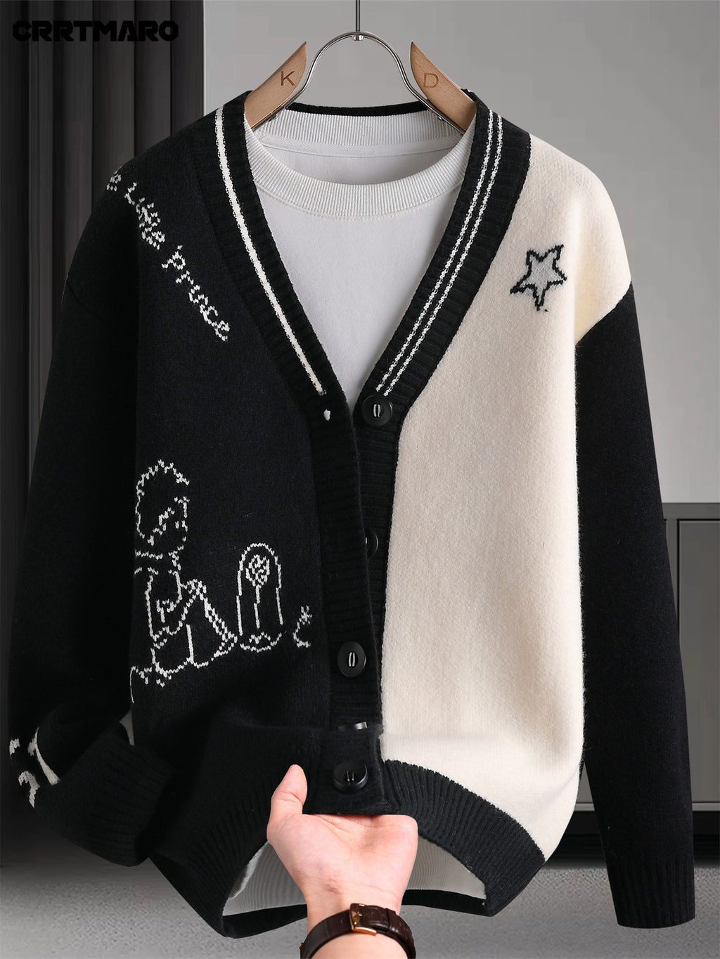 Men'S Pullover Sweater, Warm Long Sleeve Casual Top for Fall And Winter, Knit - Black