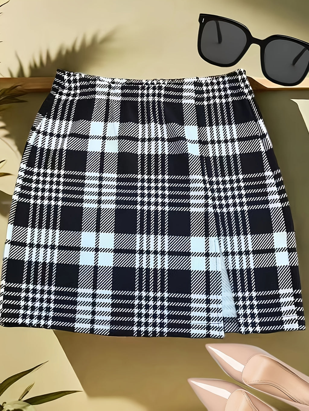 Fashionable Women's Semi-skirt - Black