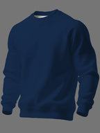 Men'S Fashion Casual Round Neck Sweatshirt, Autumn Winter Trendy Sweatshirt, Suitable for Home Leisure, Travel Essential - Mixed colors