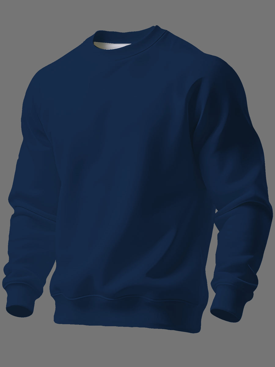 Men'S Fashion Casual Round Neck Sweatshirt, Autumn Winter Trendy Sweatshirt, Suitable for Home Leisure, Travel Essential - Mixed colors