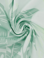 Women's European and American contrasting palm tree print sleeveless tops and trousers - Green