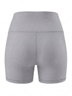 Summer Fashion Women's High-Waist 3-Inch Shorts with Pockets, Moisture-Wicking Summer Style - Anti-See-Through, Tummy Control, Non-Slip Waistband - Light Grey