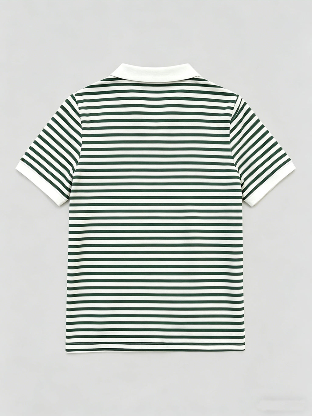 New Summer V-Neck Lapel Striped Polo Shirt for Women, Regular Shoulder Fit, Classic Striped Design, Short Sleeves with  Cute and Playful Cat Graphic Print, Versatile Top for Casual Daily Wear and Commuting - Dark Green