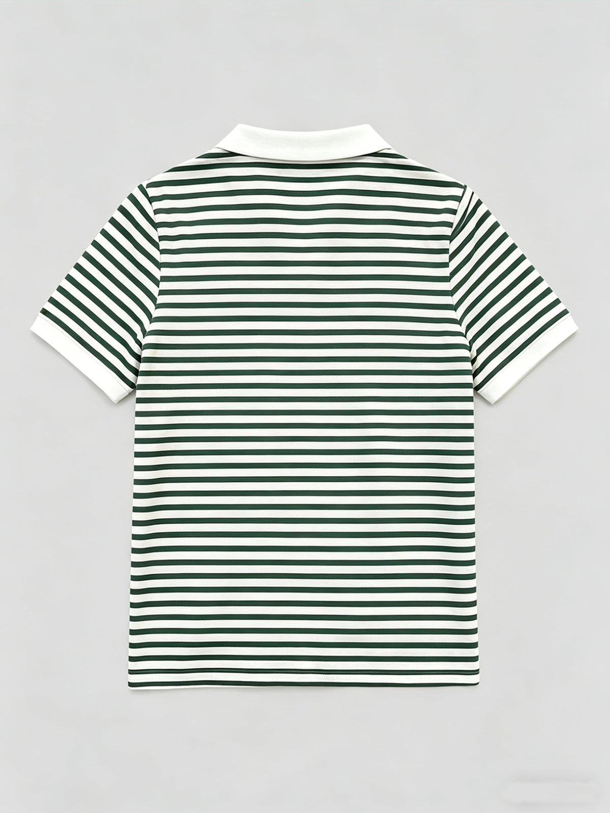 New Summer V-Neck Lapel Striped Polo Shirt for Women, Regular Shoulder Fit, Classic Striped Design, Short Sleeves with  Cute and Playful Cat Graphic Print, Versatile Top for Casual Daily Wear and Commuting - Dark Green