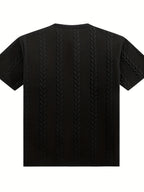 Random 3-Pc Men'S Henley Shirts, Casual Short Sleeve, Classic Small Stand Collar, Rice Ear Jacquard Henley Short Sleeve T-Shirt, Suitable for Daily Outings, Random Color Not Specified - Mixed colors