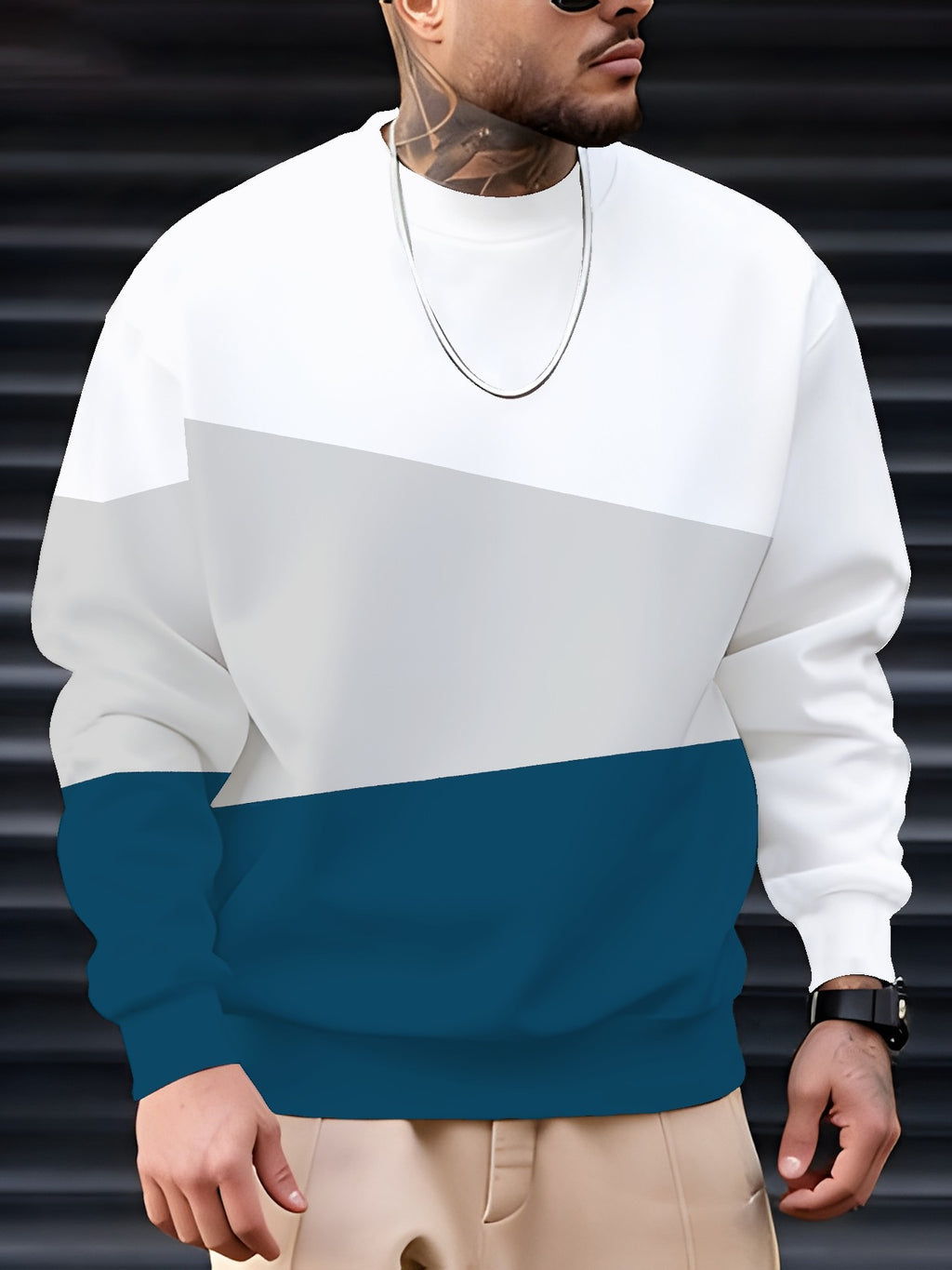 Men'S Autumn Winter New Long Sleeve Sweatshirt Men'S Casual Trendy Brand Men'S Round Neck Sweatshirt - Mixed colors