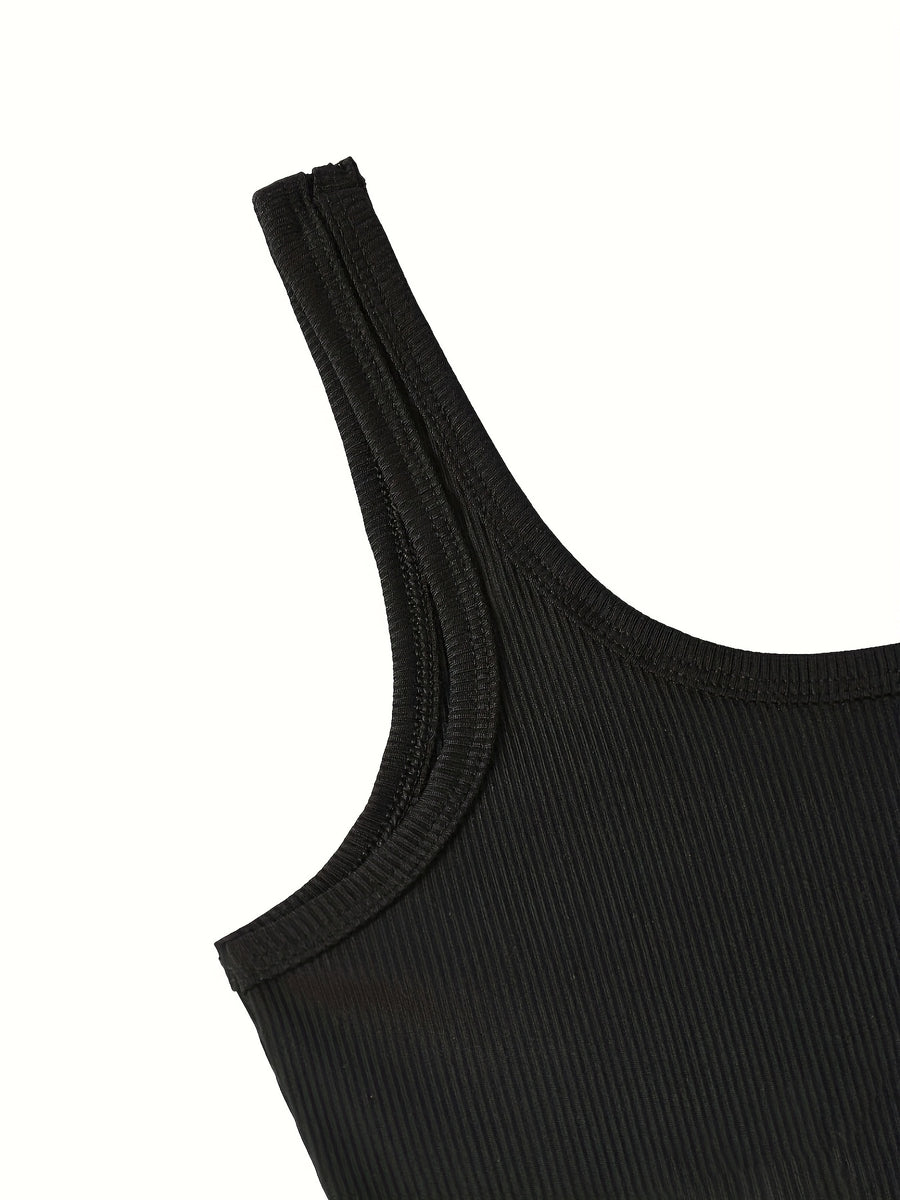 Women's suits: diagonal pocket drawstring shorts, spring and summer shorts, Women's clothing, letter print short vests, sleeveless casual tops - Black