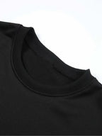 Fashionable Men'S Crew Neck Sweatshirt, Long Sleeve Crew Neck Sweatshirt with Heat Transfer Print, Personalized Graffiti Bear Print - Black