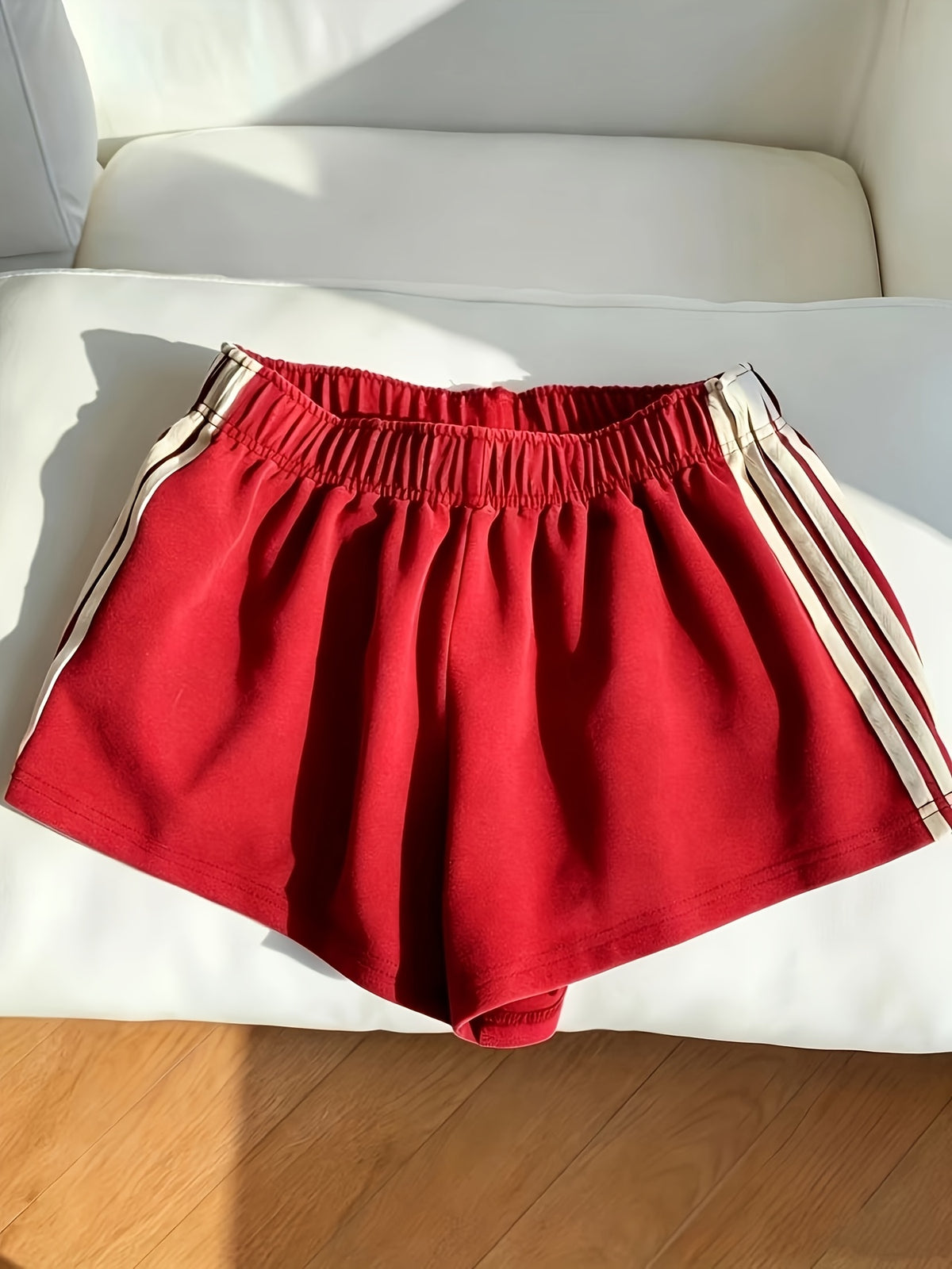 (ZD1019268) Ladies' Fashionable Casual Shorts - Red