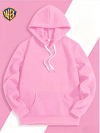 Dark and Edgy Style Hooded Sweatshirt, Featuring a Reimagined Clown Portrait Print with a Graffiti-like Texture That Exudes a Street Vibe. Packed with Streetwear Brand Attributes, It Unleashes a Free-spirited Aura and Is Unisex for Both Men and Women - Pink Color