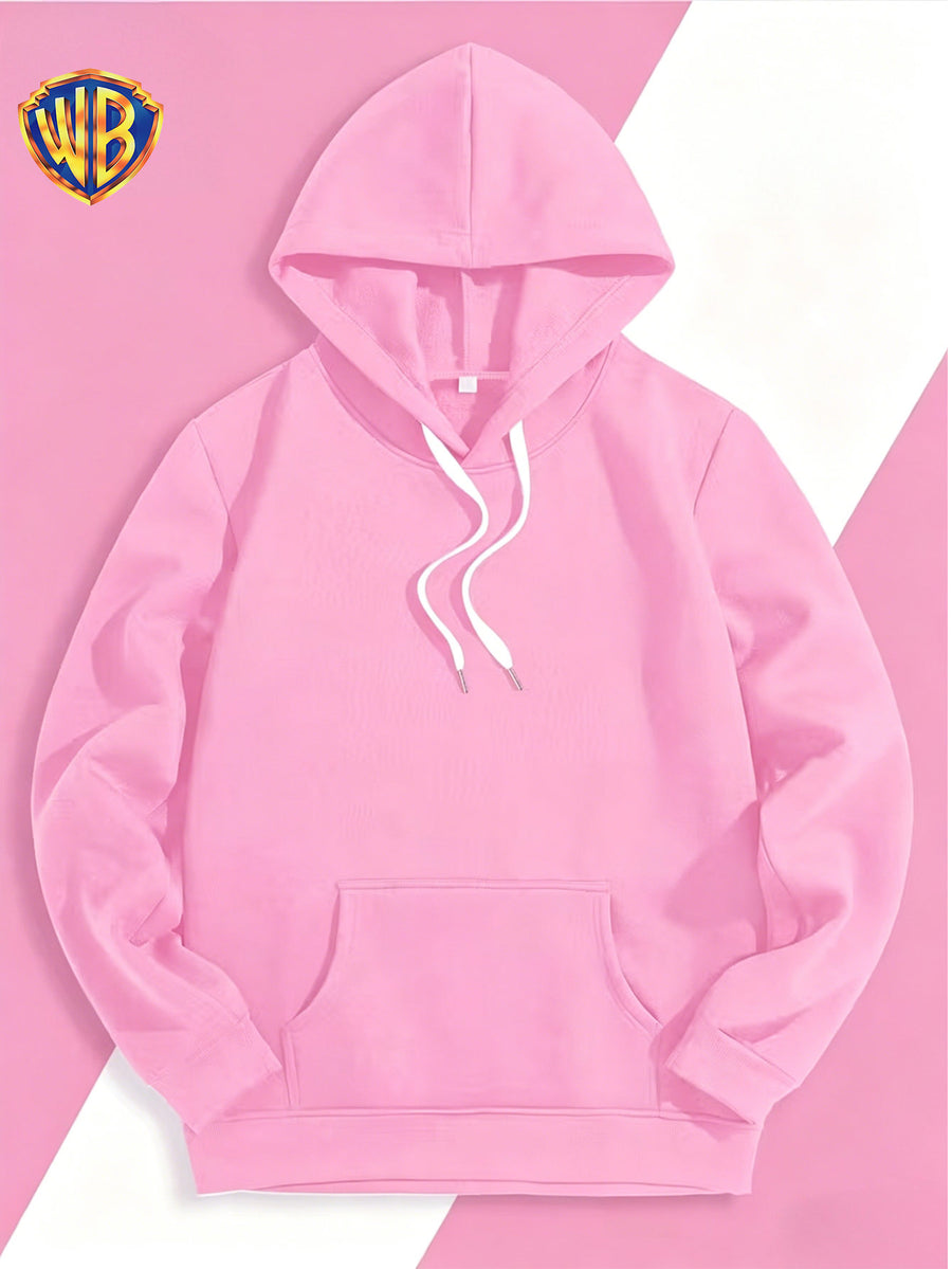 Dark and Edgy Style Hooded Sweatshirt, Featuring a Reimagined Clown Portrait Print with a Graffiti-like Texture That Exudes a Street Vibe. Packed with Streetwear Brand Attributes, It Unleashes a Free-spirited Aura and Is Unisex for Both Men and Women - Pink Color