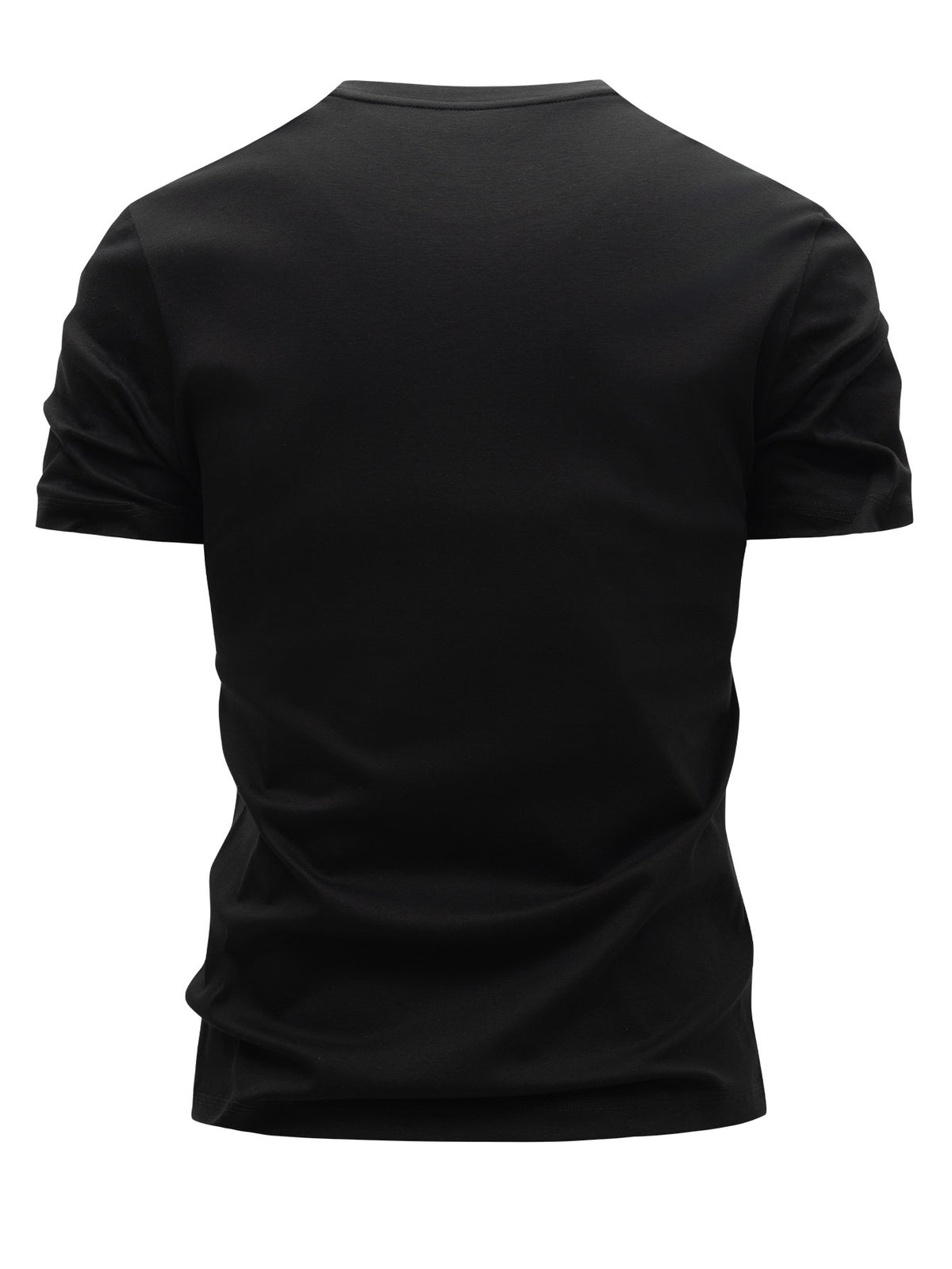 100% Cotton Men's T-Shirt, Summer Short Sleeve Thin Top, Trendy Fashionable Slim Fit, Simple and Casual, Versatile for Daily Wear, Artistic Brushstroke English Print with  Slogan Pattern - Black