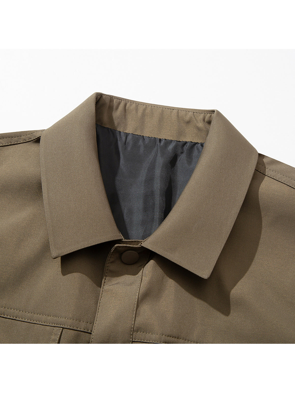 Men's Fashionable Casual Versatile Jacket, Outdoor Sports Lapel Outerwear - Green 2512