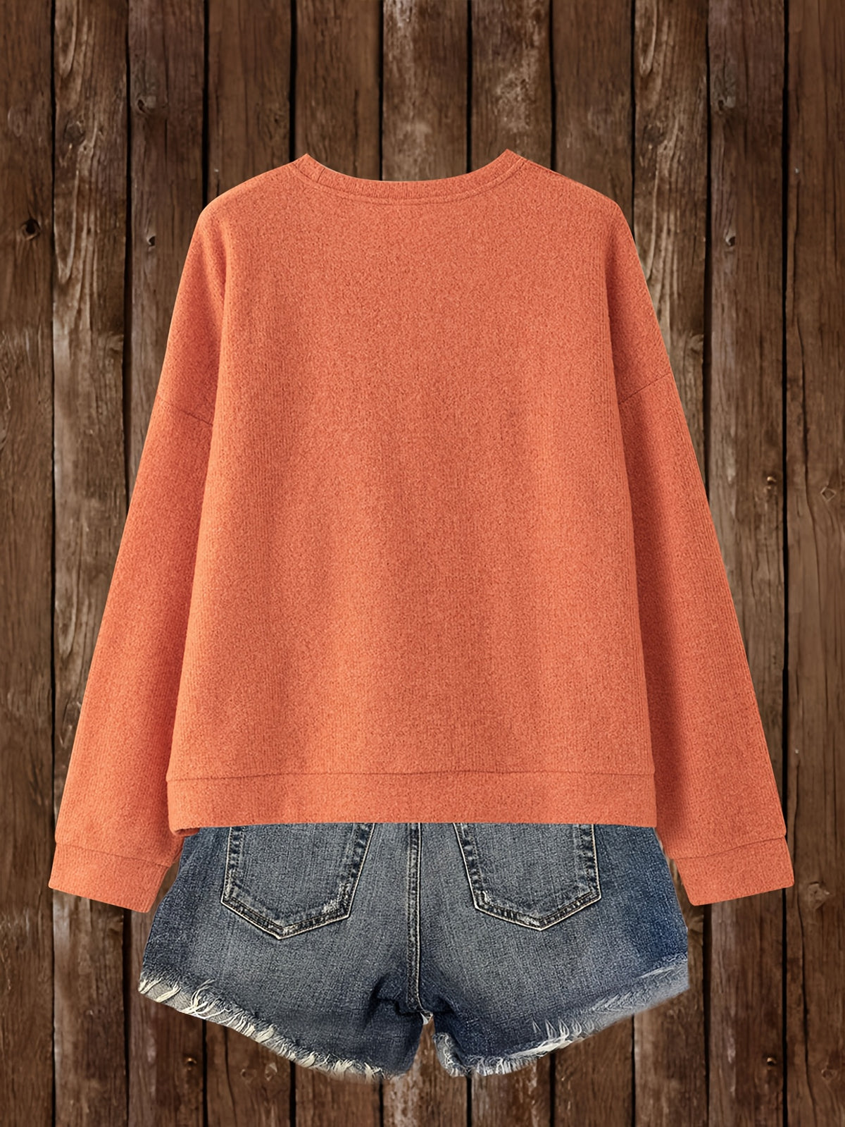 Autumn And Winter Animal Cartoon Pattern Printed Design Women'S Casual Warm Round Neck Sweater for The Fall And Winter Season - Orange