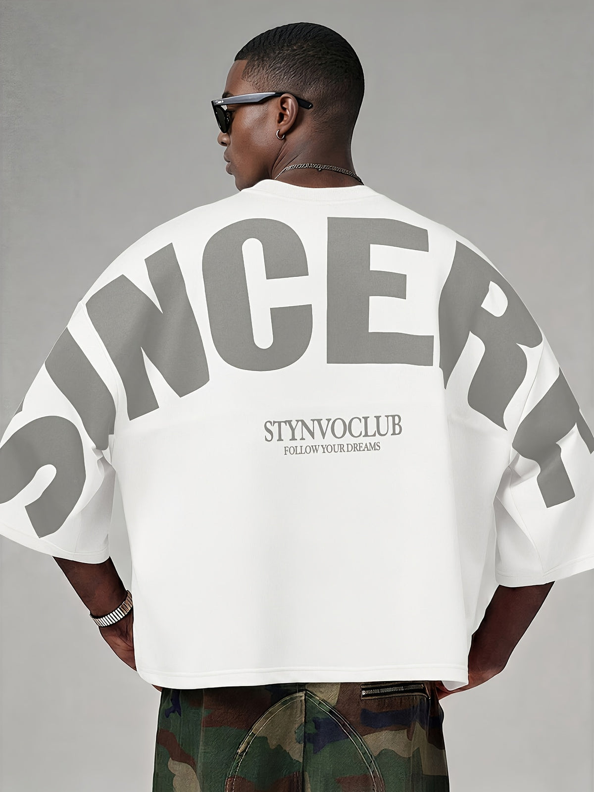 Men's Drop Shoulder Short Sleeve T-Shirt, Loose Fit Urban Style, Crew Neck with Large Letter Print, Non-Textured, Printed Pattern, Spring Summer, Men, Short Sleeves, Daily Wear - Mixed colors