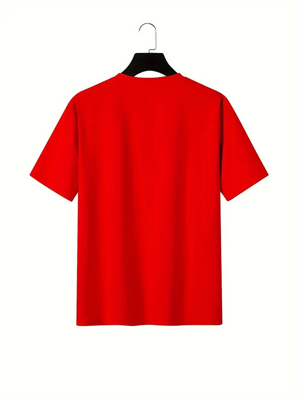 Men's Popeye the Sailorman Retro Graphic Short Sleeve T-Shirt - Vintage Cartoon Print, Breathable Knit Fabric, Regular Fit Round Neck Casual Summer Tee for Casual Attire, Machine Washable Top, Soft Texture Shirt - Red