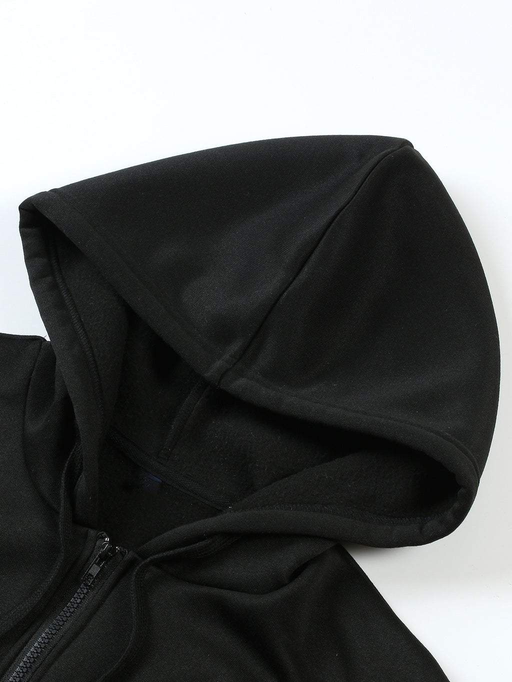 Plus Size - Plus Size - Plus Size Women'S Casual Autumn And Winter Letter Print Sweatshirt, Long Sleeve Pocket Hooded Zip Jacket, Women'S, Hoodie - Black