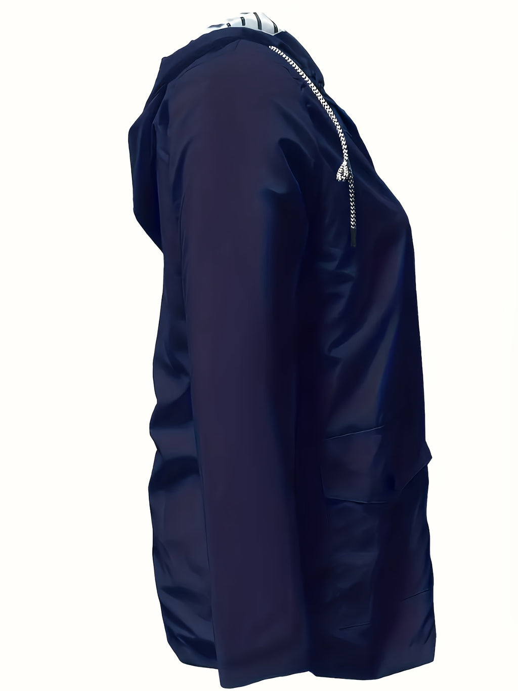 Women's Hooded Autumn/Winter Trench Coat - Navy Color