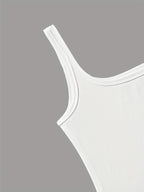 Women's suits: diagonal pocket drawstring shorts, spring and summer shorts, Women's clothing, letter print short vests, sleeveless casual tops - White