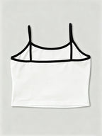 1pc Women's Mini Camisole Top with a Playful and Energetic Cat Print. Features a Cool and Edgy Vibe, Effortlessly Creating a Girly Style. Offers a Youthful and Age-reducing Effect, Adding Both Vitality and a Youthful Look. Suitable for Various Styles - White And Black