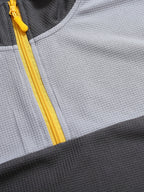 Men's Color-Block Hoodie, Casual Loose-Fit New Spring/Autumn Sweatshirt, Men's Sporty Outdoor Top Jacket - Dark Gray