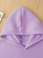 Vintage Slogan and Butterfly Print Long-Sleeve Sweatshirt, Suitable for Daily Casual Wear, Outdoor Picnics, Street Photography, and Use, Applicable for Autumn and Winter Seasons - Purple