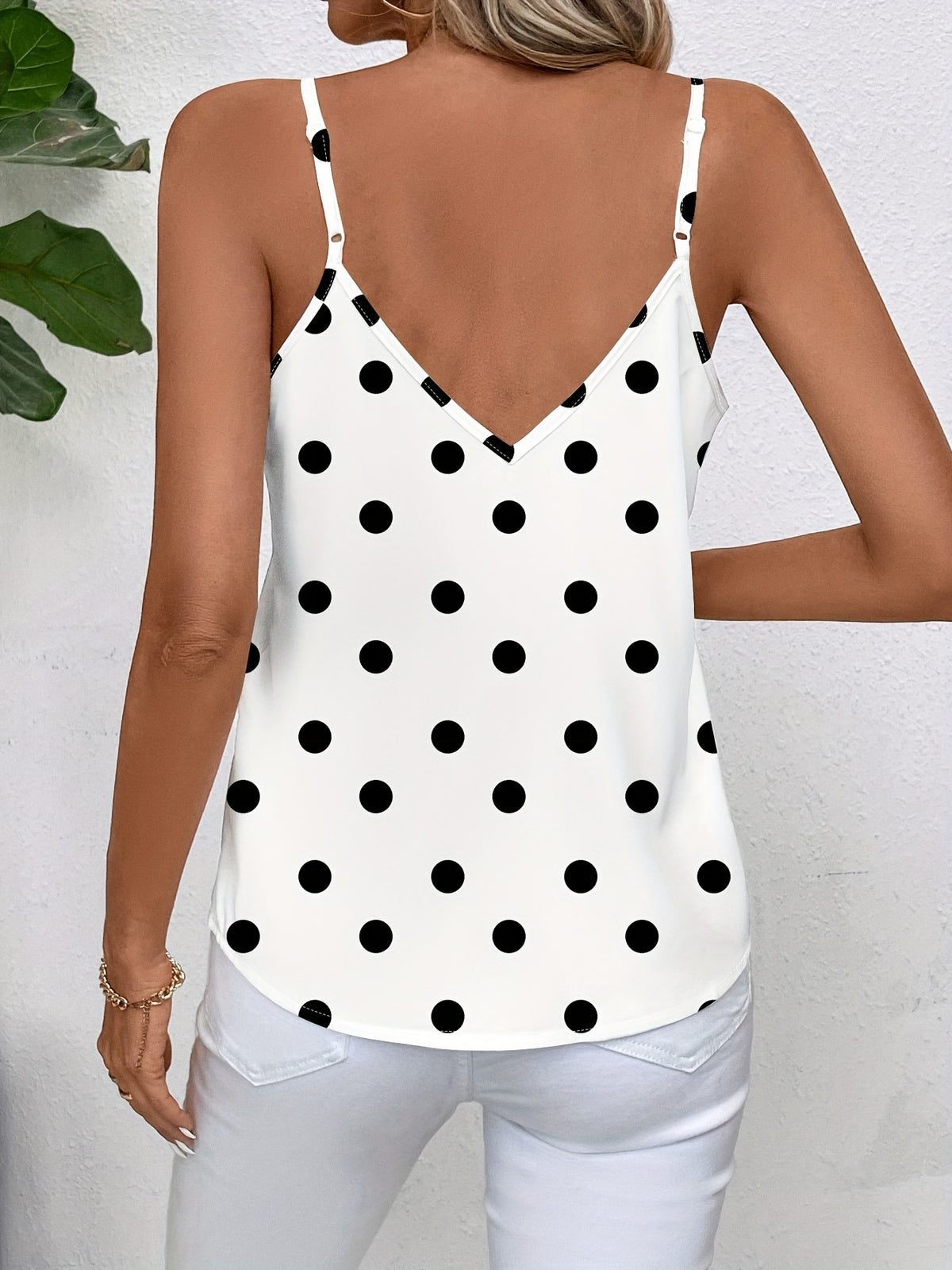 Fashionable Polka Dot Women's Simple Camisole Top - Mixed colors