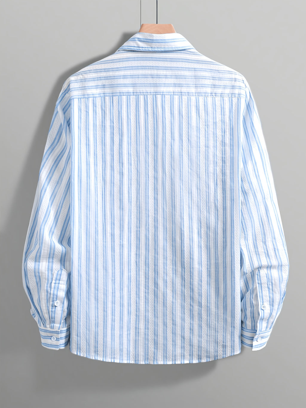 [Printed Design - Not Textured] Men'S Easy Striped Casual Shirt - Spring Summer Thin Loose Comfortable Daily Commute Street Fashion Versatile Top - Men'S Trendy Temperament Cool Korean Style - Mixed colors