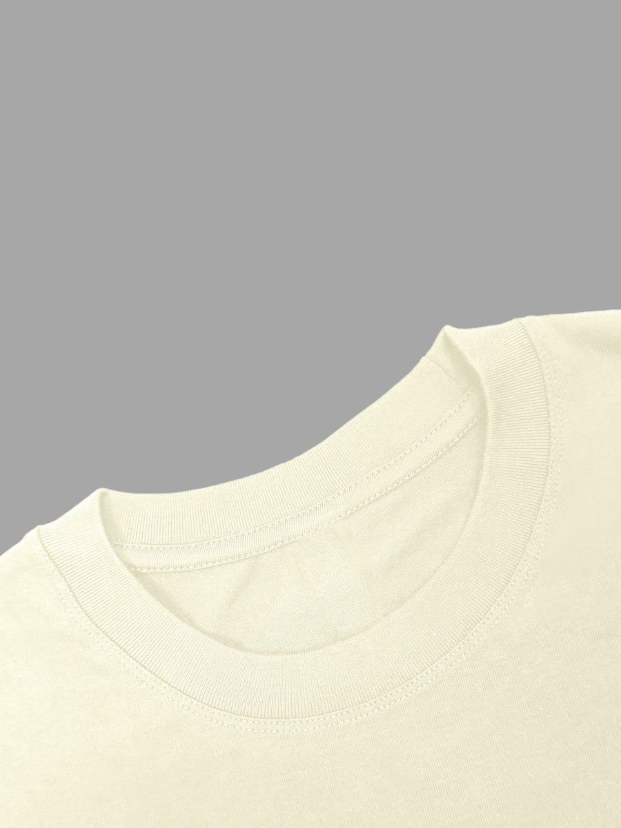 Women'S 100% Solid Color Long Sleeve T-Shirt, Round Neck, Comfortable Casual Wear for Everyday Use - Apricot
