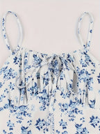 Retro Sleeveless Spaghetti Strap Dress - White