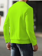 Men'S Fashion Casual Round Neck Sweatshirt, Autumn Winter Trendy Sweatshirt, Suitable for Home Leisure, Travel Essential - Mixed colors