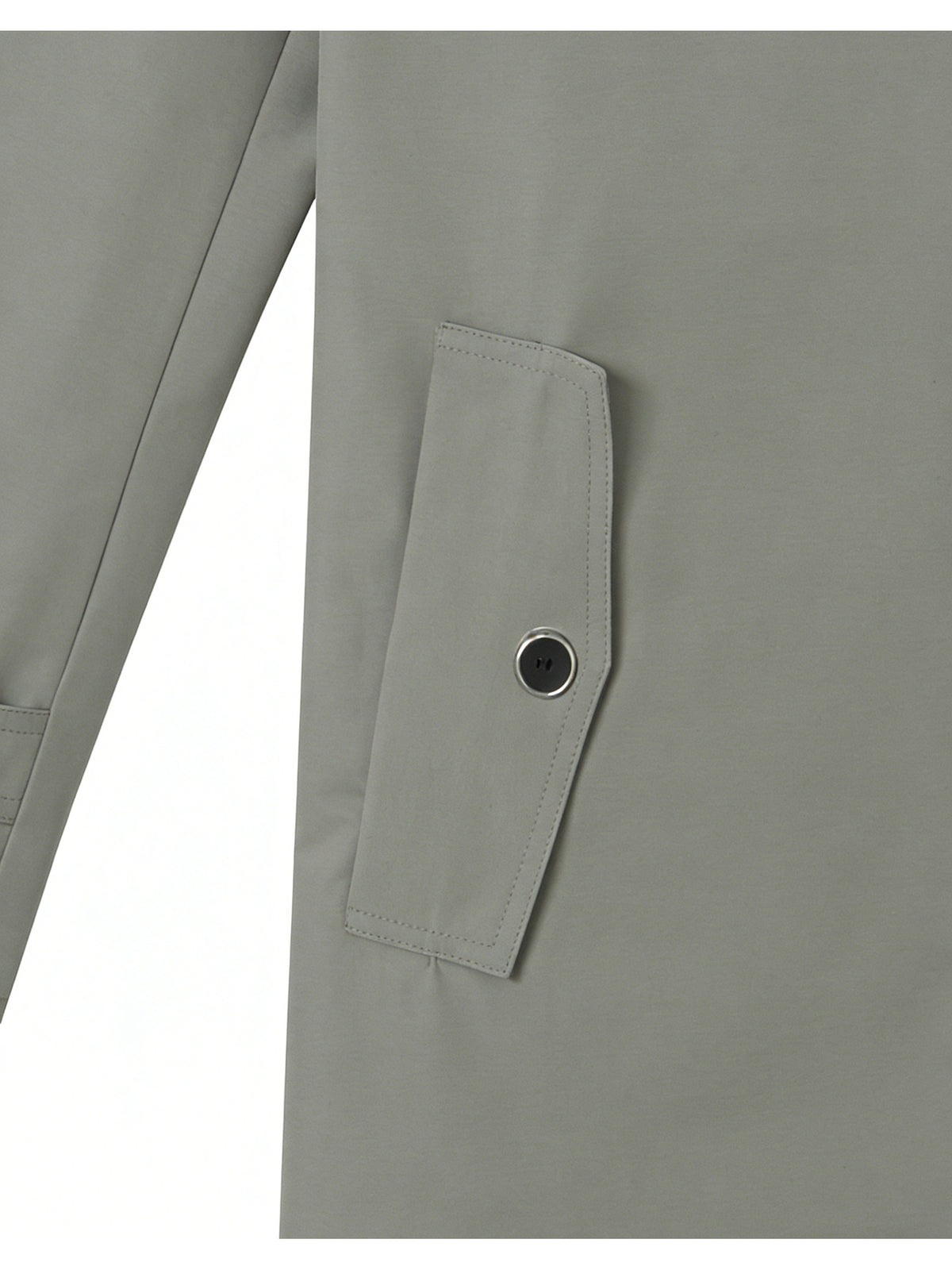 Men'S New Spring/Autumn Season Western Mature Stable Men'S Commute Fashion Trendy Meeting Solid Color Casual Durable Wear-Resistant Design Style Trench Coat Versatile Top Texture - Gray Green