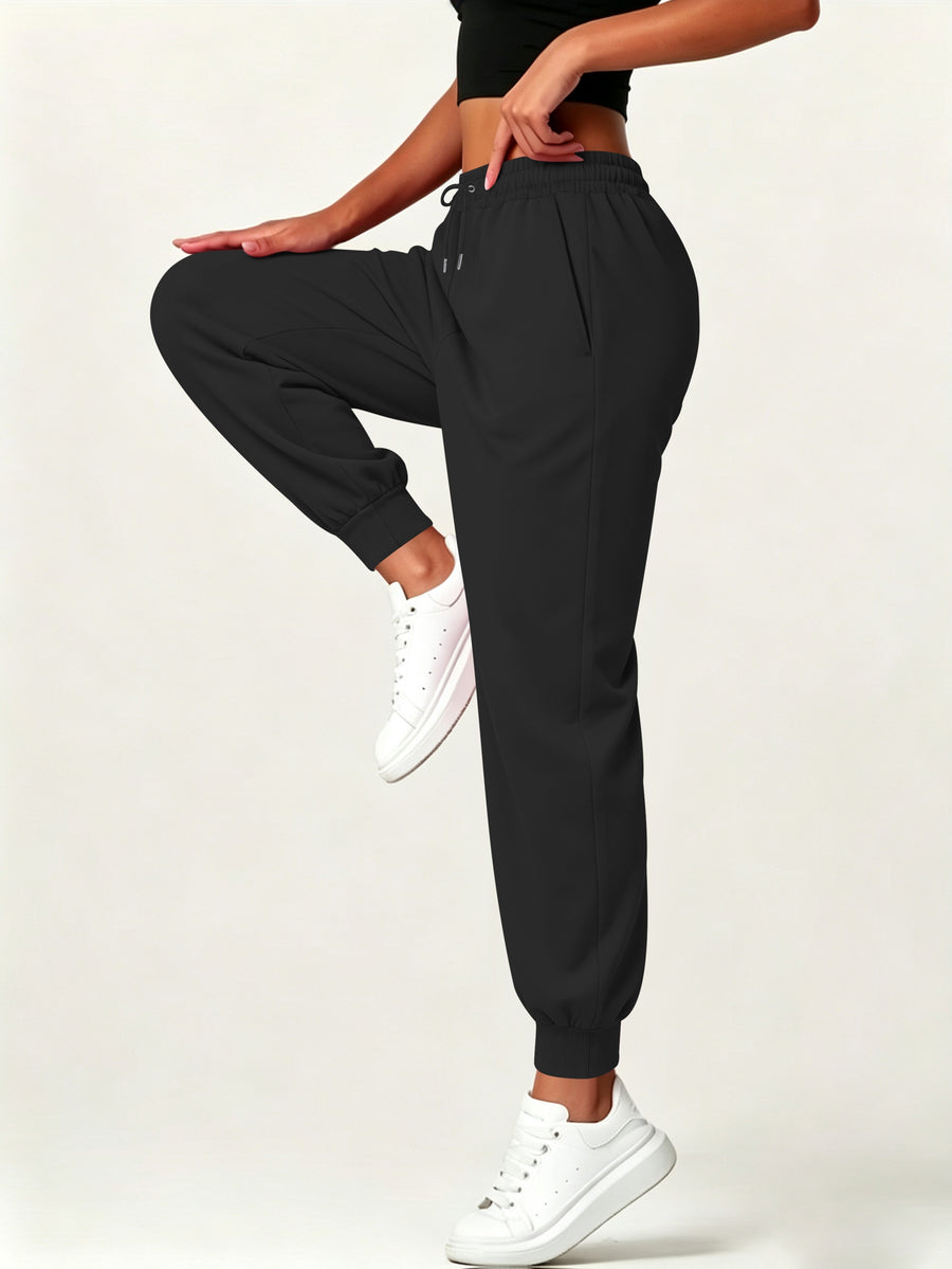 Autumn-Winter Women'S Casual Pants with Pockets - Black