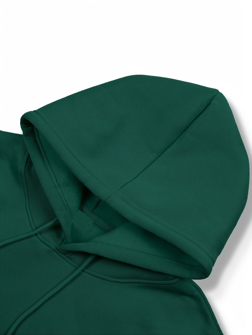 Men's -Lined Hooded Sweatshirt, Casual Versatile Fashion Streetwear Pullover Hoodie - Dark Green