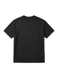 TX104 New Summer Loose-Fit Sporty Casual Outdoor Spliced Short-Sleeve T-Shirt Men's Top Sweatshirt for Vacation, Fishing, Outings, and Leisure - Black
