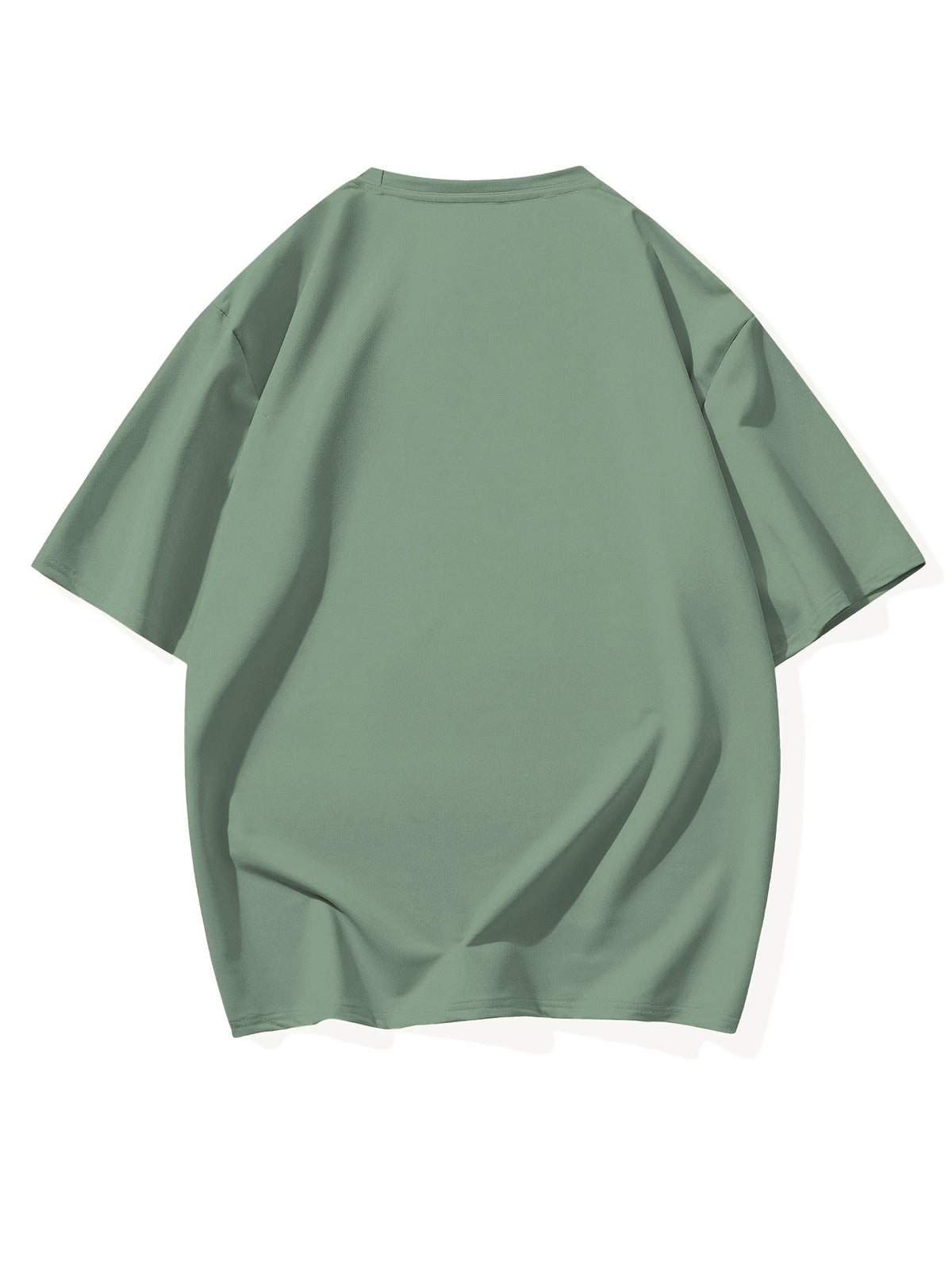 Women'S Loose Round Neck Pure Short Sleeve T-Shirt, GK Letter Print, Loose Fit, Suitable For, Walking, Crossfit, Weightlifting, Fitness, Aerobics, Comfortable And Lightweight, Breathable Fabric - Military Green