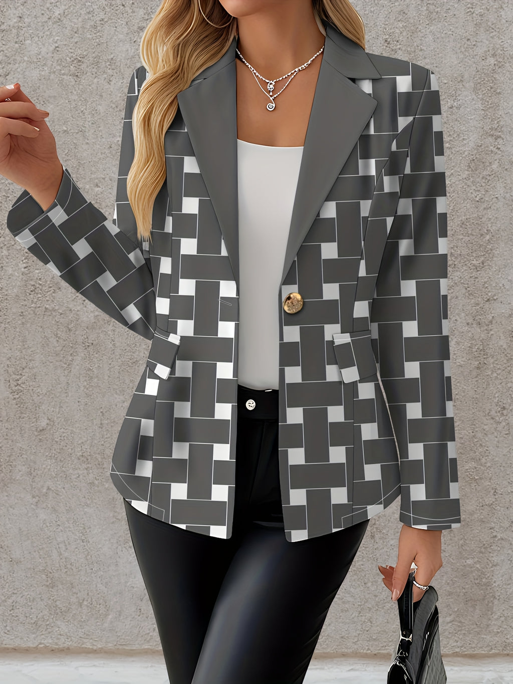 Women's coat Autumn long-sleeved fashion Women's outfit Beautiful Women's coat Elegant andexquisite Women's suits A modern and elegant blazer Street Party CampusVersatile Jacket, Versatile Clothing, Party Outfit, Stylish Jacket, Fashion Outerwear - White