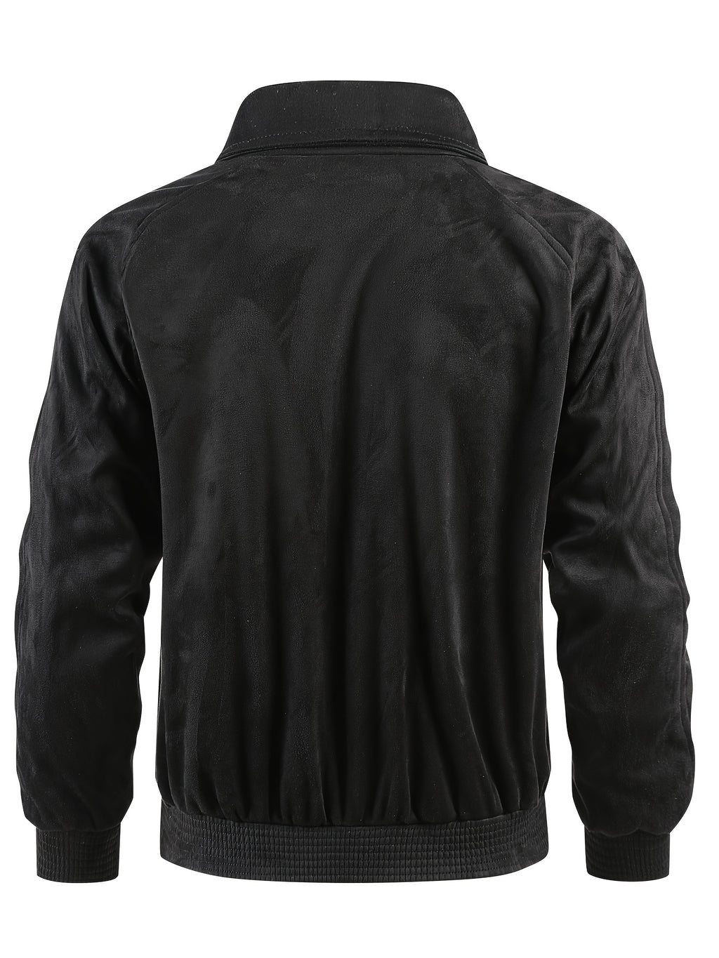 Oversized Drop-Shoulder -Like Solid Color Jacket, Trendy American High Street Vintage Workwear Outerwear, Casual Spring/Autumn Fashion Lapel Cardigan Top - Black