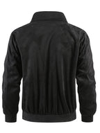 Oversized Drop-Shoulder -Like Solid Color Jacket, Trendy American High Street Vintage Workwear Outerwear, Casual Spring/Autumn Fashion Lapel Cardigan Top - Black