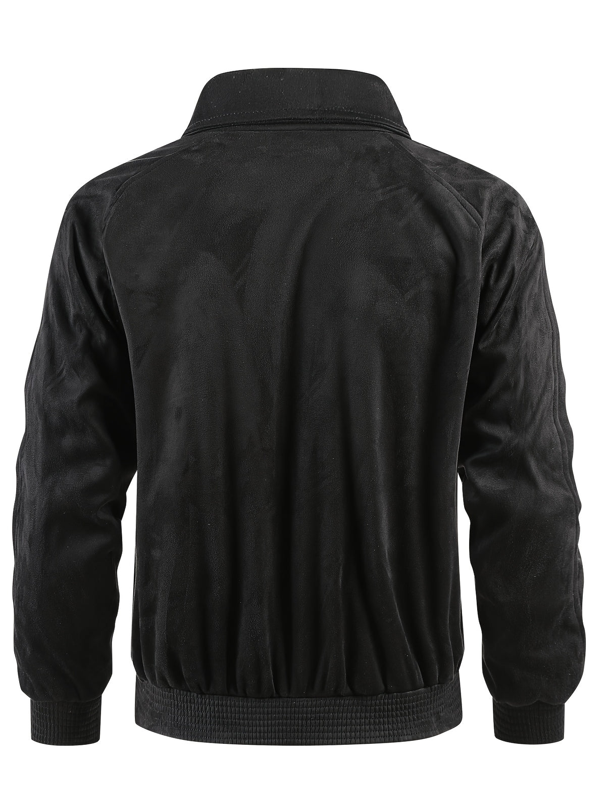 Oversized Drop-Shoulder -Like Solid Color Jacket, Trendy American High Street Vintage Workwear Outerwear, Casual Spring/Autumn Fashion Lapel Cardigan Top - Black