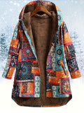 Winter Women'S Printed Hooded Jacket - Mixed colors