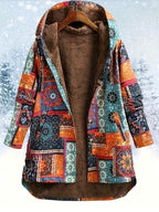 Winter Women'S Printed Hooded Jacket - Mixed colors