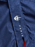 Men's Hooded Sports Jacket with Letter Print and Drawstring Hem, Spring and Autumn Daily Outings, Parties, Holidays, Old Boyfriend, Husband Gift - Blue