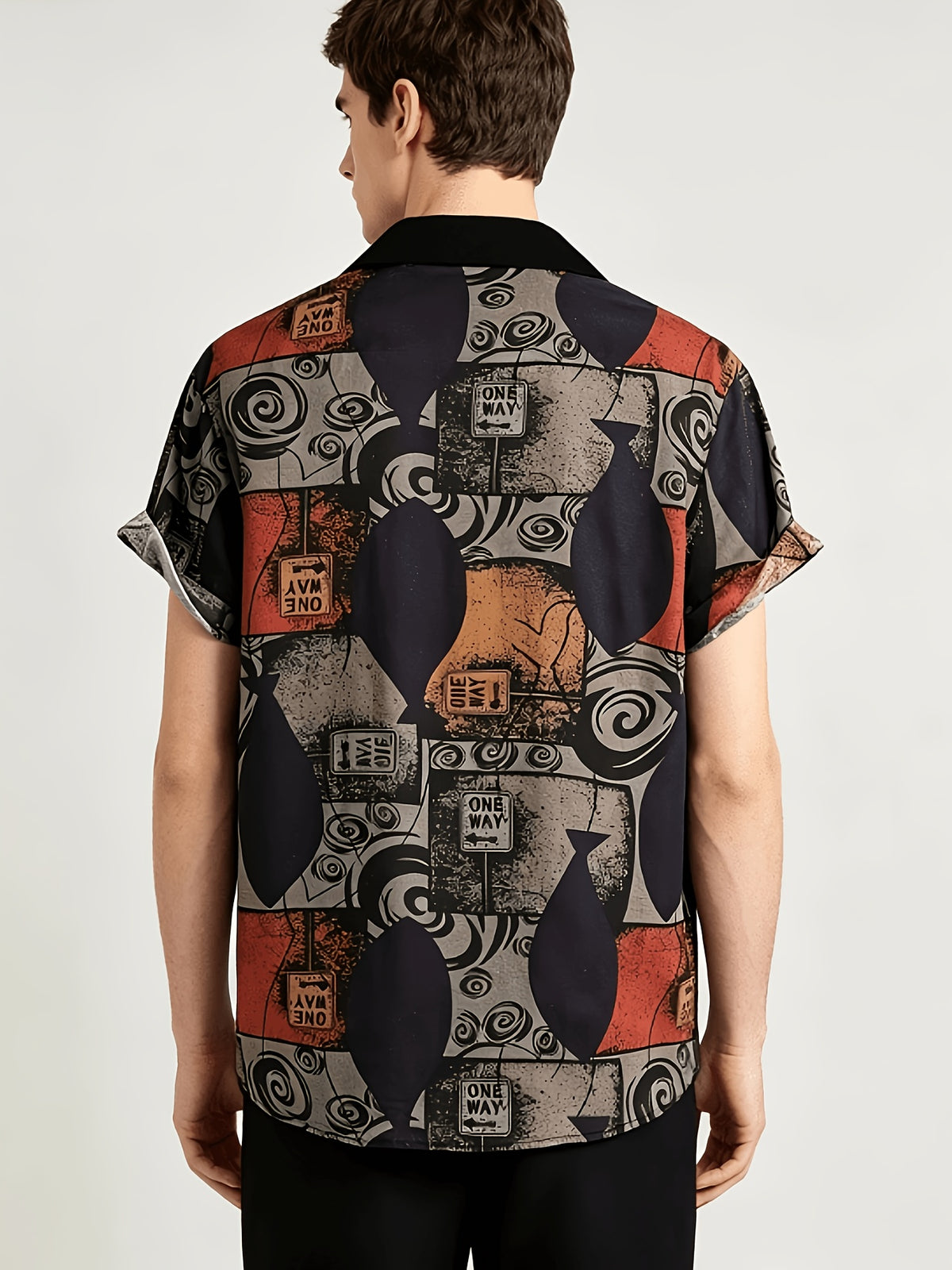 Men's Casual Shirt with Printed Design (Not Textured), Simple and Stylish for Daily Commuting and Casual Wear, a Perfect Gift Choice for Male Friends, a Holiday Essential, Simple, Fashionable, and Energetic, Suitable for Daily Casual Outings - Mixed colors
