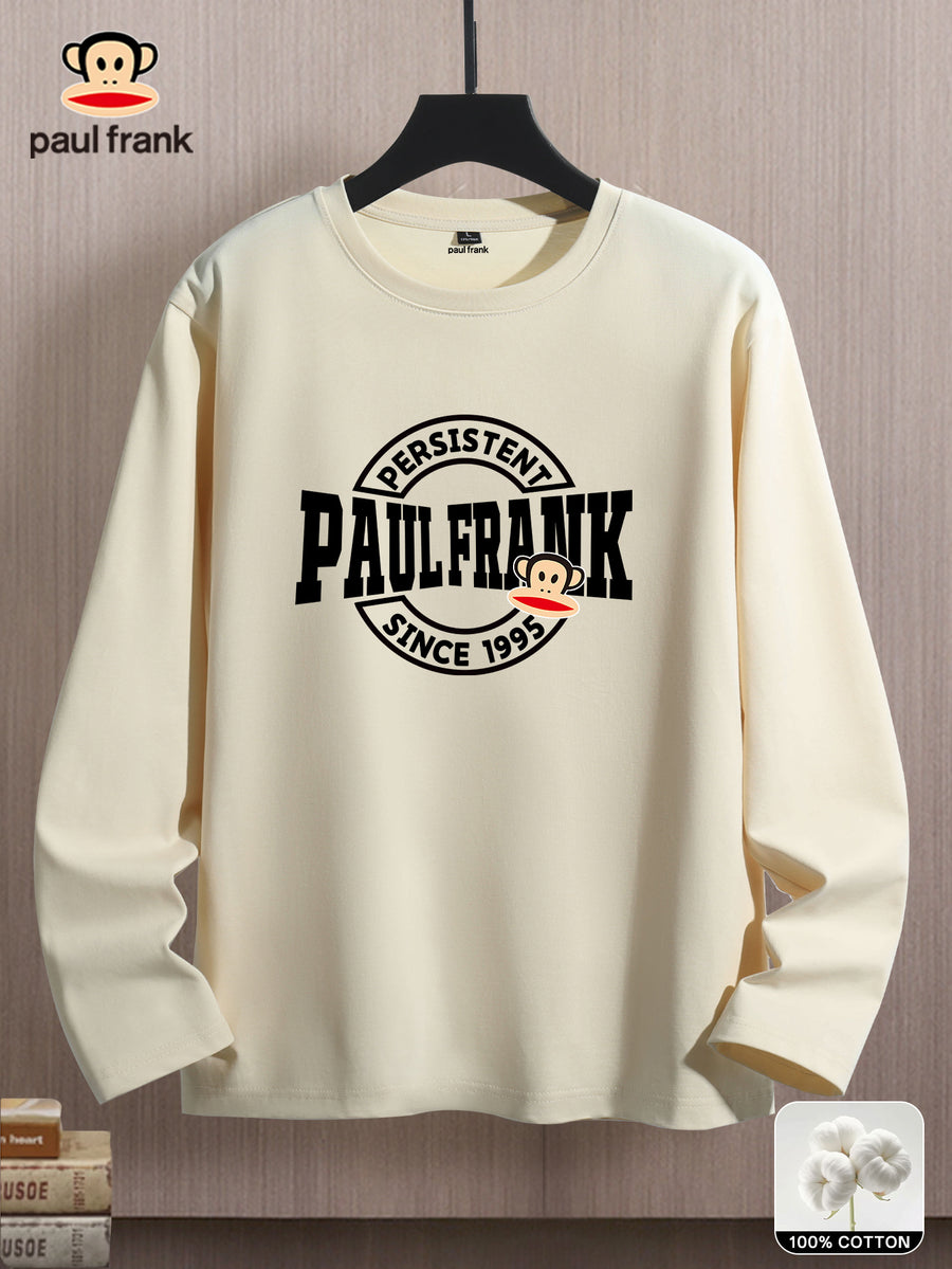 Mùshān Snow Selected Paul Frank Pure Breathable Spring And Autumn Men'S Long Sleeve T-Shirt - Asami