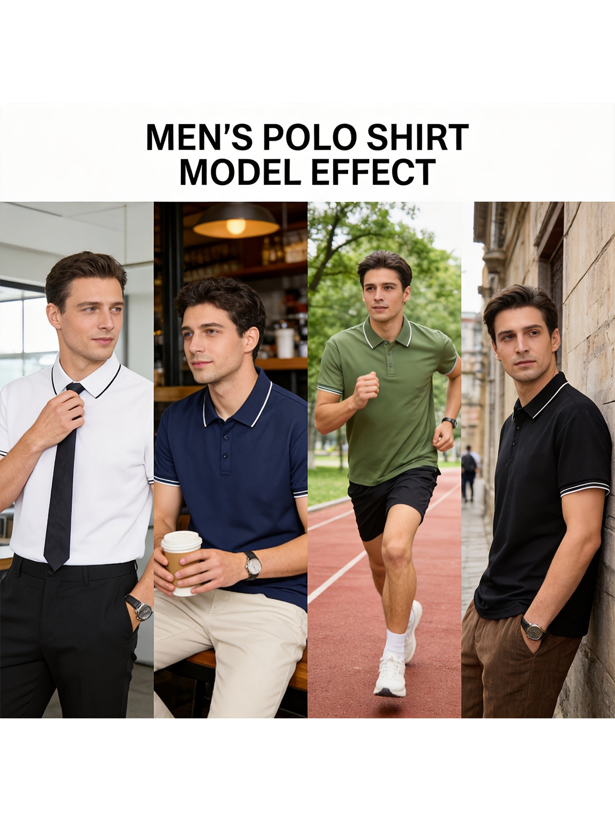 5pcs Set of Men'S Classic Short-Sleeve POLO Shirts, Breathable And Wrinkle-Resistant Casual Golf Tops, Multiple Color Combinations, Easy And Elegant, XS-XXL Plus Size Men'S Clothing, Quality Guaranteed, Meeting Daily Needs - Black+Blue+Red+Green+Gray