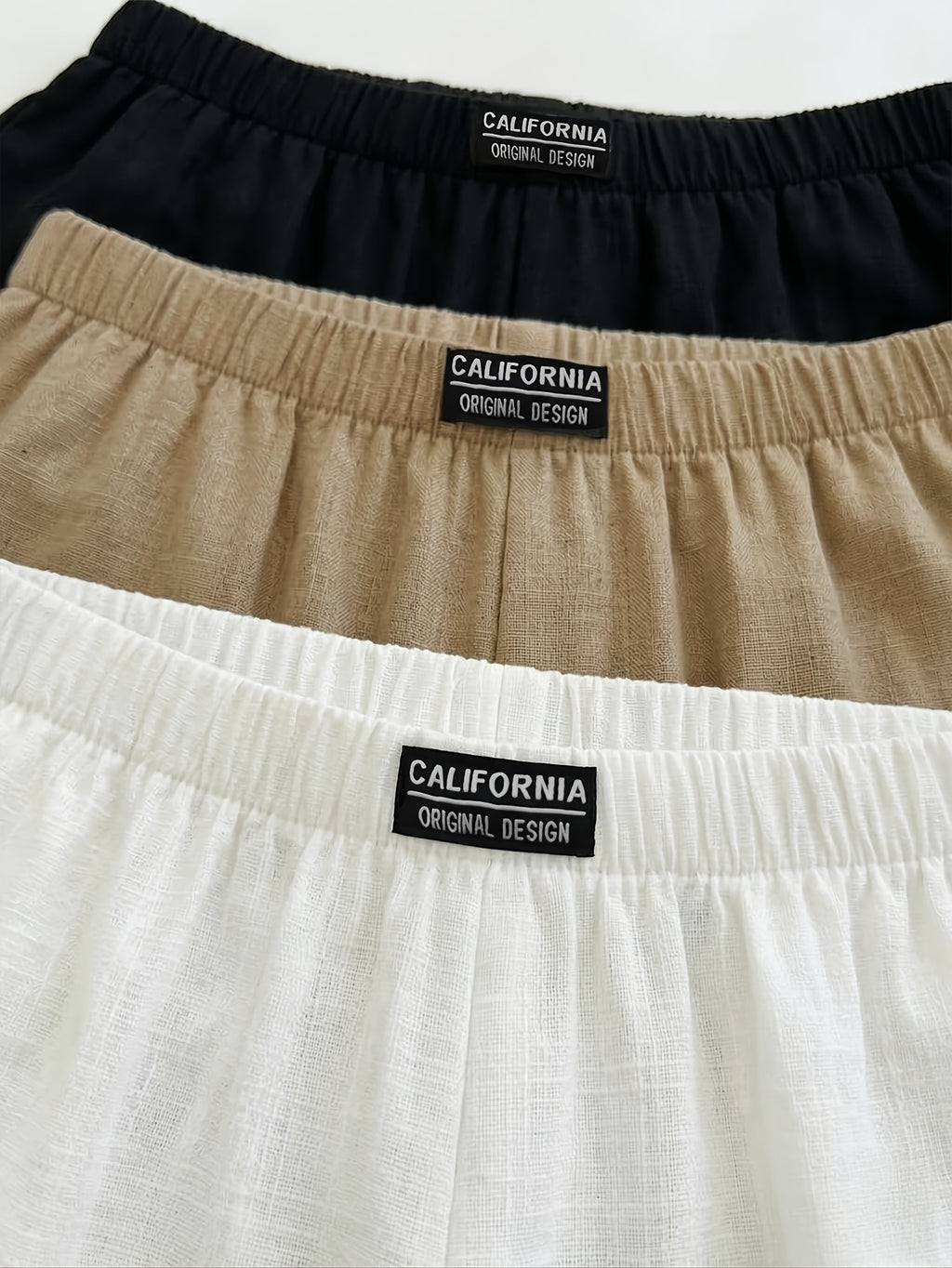 Cherry 3pcs Set Women's European and American Minimalist Style Solid Color Shorts, Semi-Sheer Transparent Fabric, Thin and Sheer Style, Lightweight Fabric, Summer Thin High-Waist Elastic Waistband Wide-Leg Boxer Briefs, Fashionable and Versatile S - Mixed colors