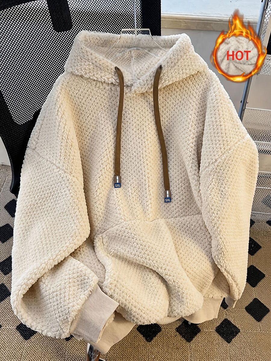 Autumn and Winter New Fleece Hoodie - Apricot