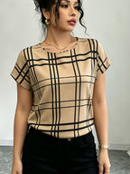 2026 Summer Women'S Elegant Casual Easy Fashion Printed Leisure Short-Sleeve Vacation Shirt Top - Mixed colors