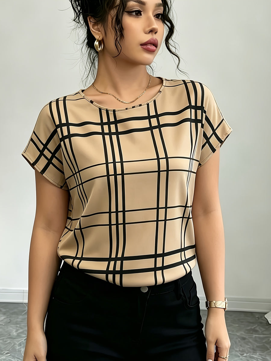 2026 Summer Women'S Elegant Casual Easy Fashion Printed Leisure Short-Sleeve Vacation Shirt Top - Mixed colors